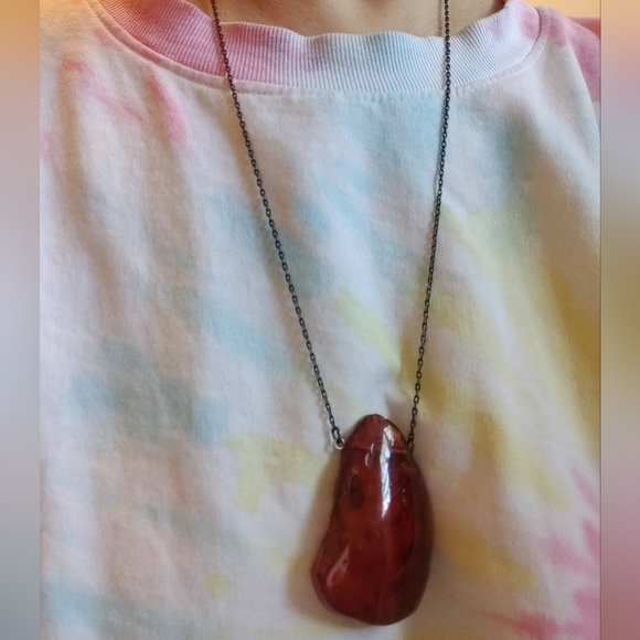 Stunning Natural Baltic Amber Lump Necklace - Picture 12 of 16